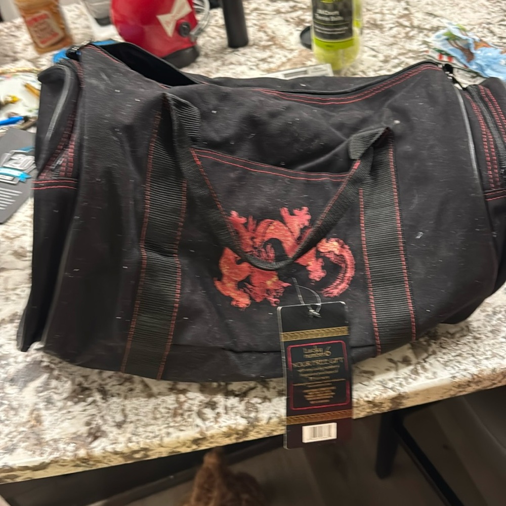 Black Lucky 🍀 number 6 fragrance shoulder strap duffel bag